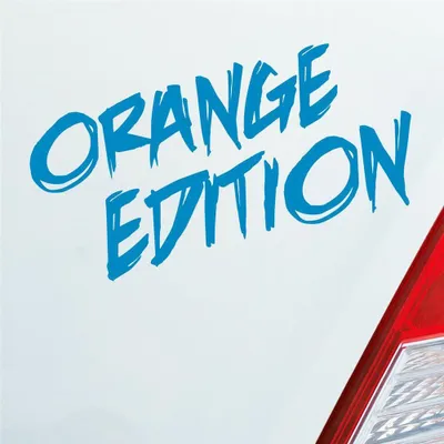 Produktbild von Auto Aufkleber Orange Edition Auto Car Tuning Motorrad 15x7 cm Hellblau Sticker Heckscheibenaufkleber