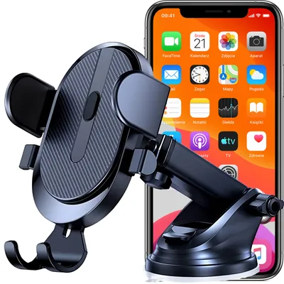 Zdjęcie produktu dla Uchwyt Na Telefon Do Samochodu Kokpit Deskę Szybę Mocny Holder Samochodowy