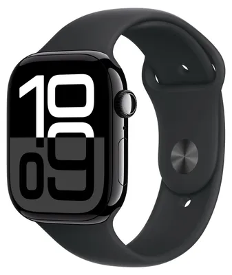 Image de Apple Watch Series 10 OLED 46 mm Numérique 416 x 496 pixels Écran tactile 4G Noir Wifi GPS (satellite)
