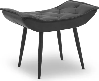 Produktbild von MCombo Sitzhocker Fußstütze mit Metallbeinen, Eleganter Hocker Ottoman Schminktisch für Wohnzimmer Schlafzimmer, Quadratisch 40 * 69 cm, Kunstleder,4778-2 (Dunkelgrau)