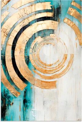 Produktbild von ARTland Wandbild Alu für Innen & Outdoor ABSTRAKTE KUNST Strahlende Sonne Größe: 20x30 cm
