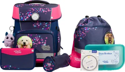 Zdjęcie produktu dla School-Mood Champion Maxx Pro Leni (pies), 7-częściowy zestaw plecaków szkolnych