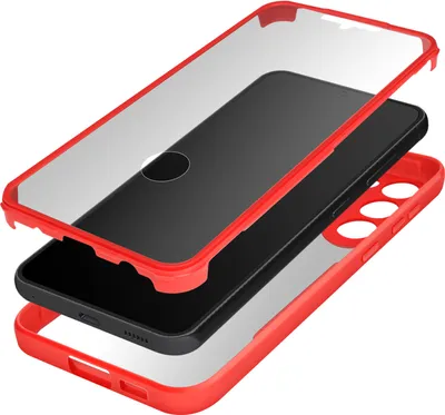 Obrázek produktu pro Avizar, odolné pouzdro pro Samsung Galaxy S23 Plus s tvrdou zadní stranou a silikonovým rámečkem, červené barvy