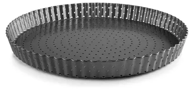 Tarteform 28 cm, Stahl, schwarz, antihaftbeschichtet, ofenfest
