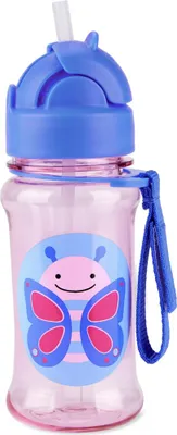 Obrázek produktu pro SKIP HOP Zoo tritan Láhev s brčkem 355ml Motýlek 12m+