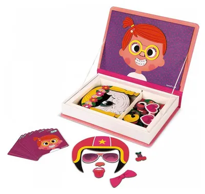 Image de Janod Magneti book crazy faces fille