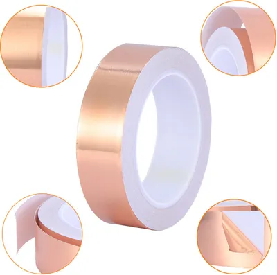 Produktbild von 20m x 50mm Kupferband Selbstklebend Kupferband Gegen Schnecken Kupferfolie