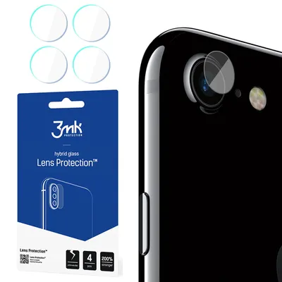 Produktbild von 3mk Hybridglas Lens Protection für Apple iPhone 7/8 Kamera Objektiv Kameralinse 0,16mm 6H (4 Stück)
