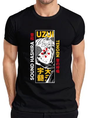 Obrázok produktu pre Uzui Tengen Sound Hashira Demon Slayer Anime Fan Gift Pánske tričko, čierne, 3XL