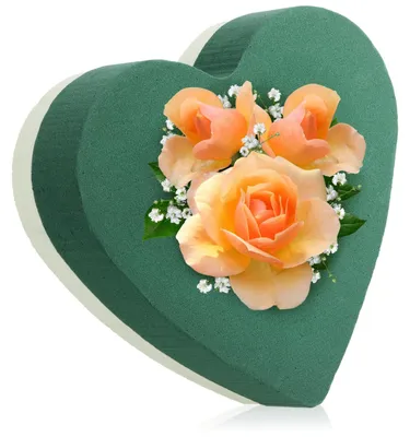 Steckschaum Herzform 21x20x6 cm für frische Blumen