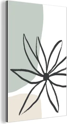 Obrázok produktu pre Nástenná dekorácia Kovový kovový obraz Wall Art 100x150cm Kvetina - Pastel - Minimalizmus Muchowow Hliníkové obrazy