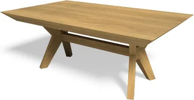 Produktbild von Casa Padrino Luxus Esstisch Naturfarben 190-382 x 110 x H. 77 cm - Ausziehbarer Massivholz Küchentisch - Esszimmer Möbel - Massivholz Möbel - Luxus Möbel