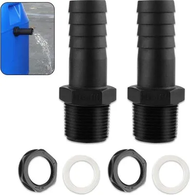 Image de Raccord pour réservoir d'eau de pluie, filetage extérieur 1 pouce