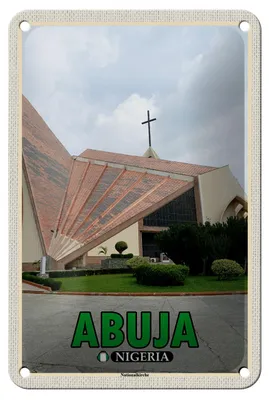 Produktbild von Blechschild Reise 12x18cm Abuja Nigeria Nationalkirche Dekoration
