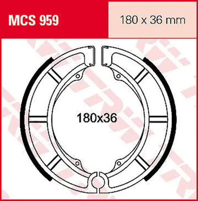 Obrázok produktu pre Sada brzdových čeľustí TRW MCS959 LTA King Quad Roadster 800 835