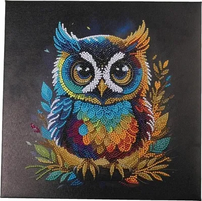 Obrázok produktu pre Obraz na plátne 30x30cm s mozaikou Sova