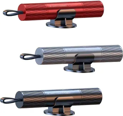 Produktbild von 3er Pack Sicherheitshammer mit Gurtschneider & Glasbrecher, Notfallhammer, Auto Rettungswerkzeug