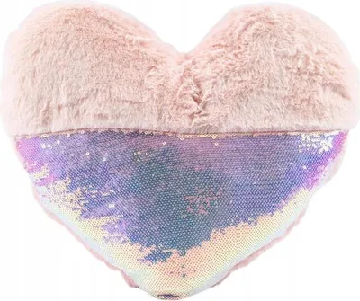 Produktbild von Deko Kissen Herzform Rosa - Kuscheliges Plüschkissen 34x32cm, Romantisches Geschenk & Deko
