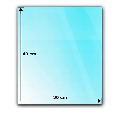 Obrázek produktu pro Obdélníková skleněná deska pro krbová kamna 40x30cm Skleněná podkladová deska Tvrzená deska proti jiskrám Krbové sklo Deska pro osvětlení hrobu 400x300mm