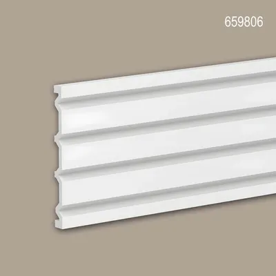 Produktbild von Profhome 659806 3D Wandpaneel Wandvertäfelung Akustikpaneel Stuckleiste 2 m
