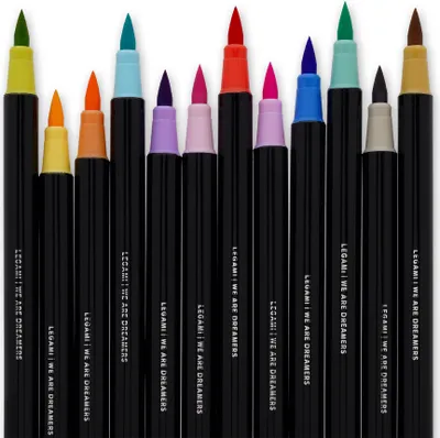 LEGAMI Set mit 12 Pinselstiften Brush Markers PASTEL
