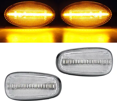 Immagine prodotto di 2x indicatori laterali a LED in argento SET per Opel Astra G / Zafira A