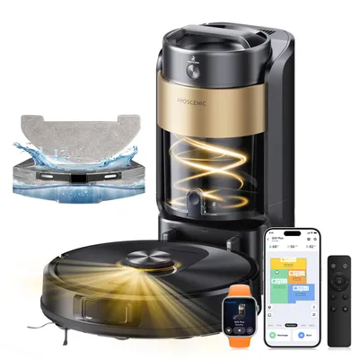 Produktbild von Proscenic Q20 Plus Saugroboter mit Wischfunktion, 10000Pa, LiDAR Navigation, Absaugstation 4L, 200 Min Laufzeit, Alexa & Google Home kompatibel