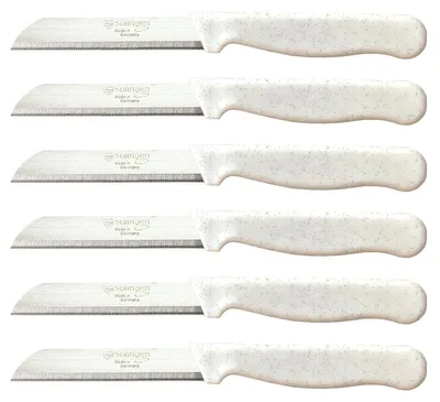Produktbild von Solingen Messer Allzweckmesser Weiß Flitter Obstmesser Sehr Scharf Schälmesser, Stückzahl:6 Stück