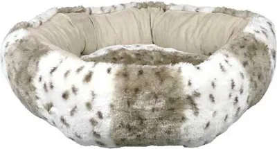Produktbild von TRIXIE Bett Leika, Donut Haustier-Bett, Drinnen, Hund, Beige, Weiß, Rund, Muster