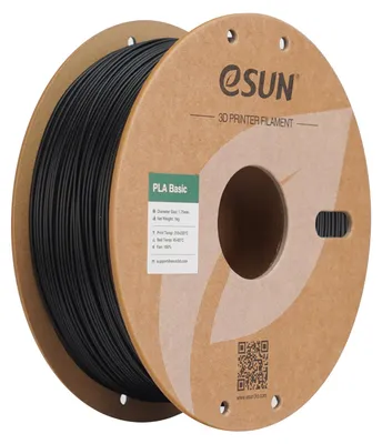 Produktbild von eSUN PLA-Basic Schwarz 1,75 mm 1KG