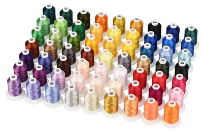 Stickgarn-Set, 63 Spulen, 800 Yards, Polyester, 40WT