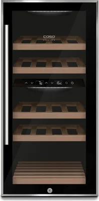Produktbild von Caso WineComfort 24, Weinkühler mit Kompressor, Freistehend, 24 Flasche(n), 60 W, G, Schwarz