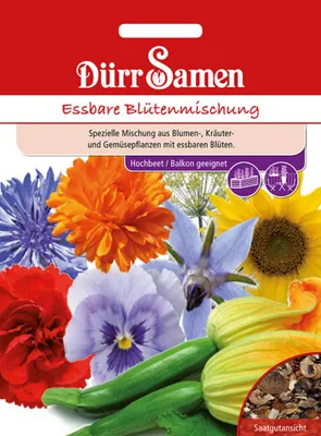 Produktbild von Dürr-Samen - Blumenmischung Essbare Blütenmischung einjährig 40 cm - Saatgut - 0988
