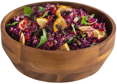 Schale aus Akazienholz für Snacks, Obst und Salat - 25 cm x 8,5 cm