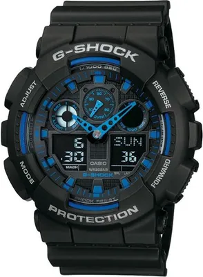 Produktbild von G-Shock GA-100-1A2ER Uhr, Resin Schwarz, 20 ATM Wasserdicht, Digital, Stoßfest, Multisport