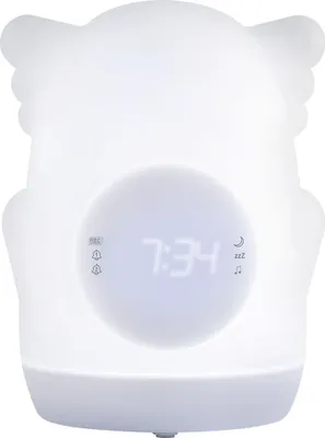 Zdjęcie produktu dla BigBen, świecący głośnik Akso z funkcją podwójnego alarmu, szary