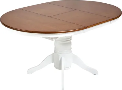 Produktbild von BELIANI Esstisch Braune Esche MDF-Tischplatte Rund 106x106 cm Ausziehbar 150x106 cm Oval Holzbeine Mittelfuß Esszimmer Ausziehtisch für 6 Personen