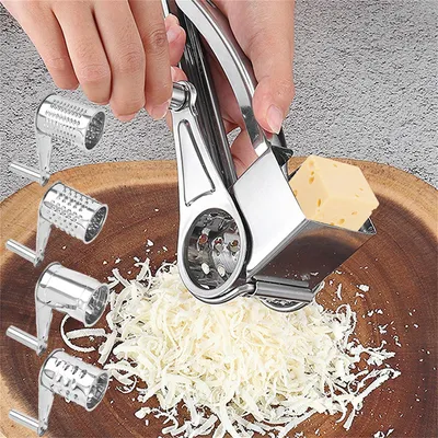 Produktbild von Solidchoice – Kompakte Käseraspe mit Kurbel und Edelstahlmessern