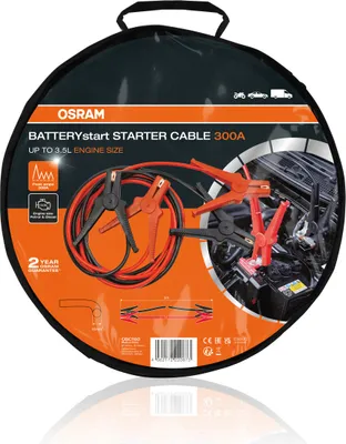 Produktbild von Starthilfekabel 3m max. 300 A 300 cm OSRAM für Benziner Dieselmotoren