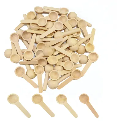 Produktbild von 50 Mini-Holzlöffel für Gewürze, Honig und Kaffee