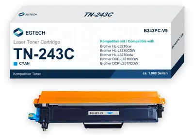 Produktbild von Toner kompatibel mit Brother TN-243C Cyan HL-L3210cw HL-L3230CDW HL-L3270cdw