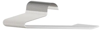 Produktbild von Relaxdays Hosenbügel, 20er Set, rutschfeste Kleiderbügel, platzsparend, HBT: 17,5 x 35 x 0,5 cm, Anzugbügel, weiß