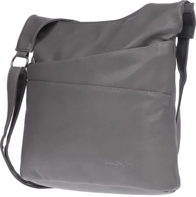 Produktbild von Christian Wippermann große Damen Tasche Umhängetasche Beuteltasche Handtasche Crossover Leder Optik Grau