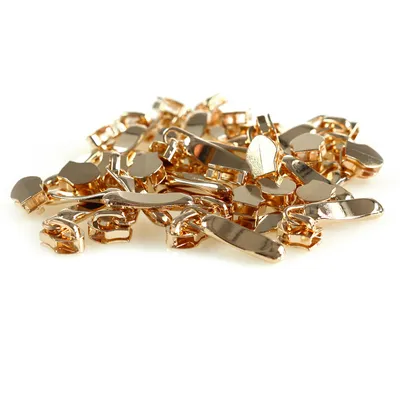 Produktbild von 20 Stylische Schieber Zipper für Spiralreißverschluss 5mm, Farbauswahl, Farbe:gold