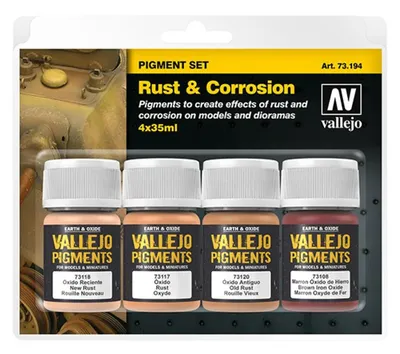 Produktbild von Vallejo 73.194 - Pigment-Set Rost und Korrosion - Neu