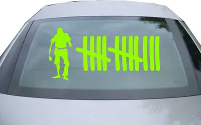Produktbild von Indigos UG - Aufkleber Heckscheibe & Motorklappe DE6216 - neongrün - 600x285 mm - zombie - Auto Scheiben Fenster Heckklappe Tuning Racing JDM - Die cut