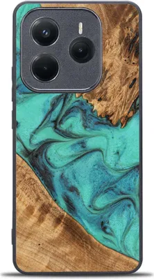 Immagine prodotto di Custodia in legno per Xiaomi Redmi Note 14 5G, Bewood Unique Turchese