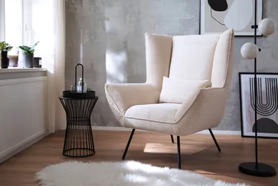 Produktbild von KAWOLA Sessel IVA Relaxsessel Cord cremeweiß