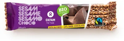 Productafbeelding van Oxfam Sesamreep Pure Chocolade Fairtrade (20 gr)