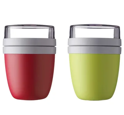Produktbild von Mepal Lunchpot Ellipse 2-er Set Lunchbox (Nordic Red und Lime)